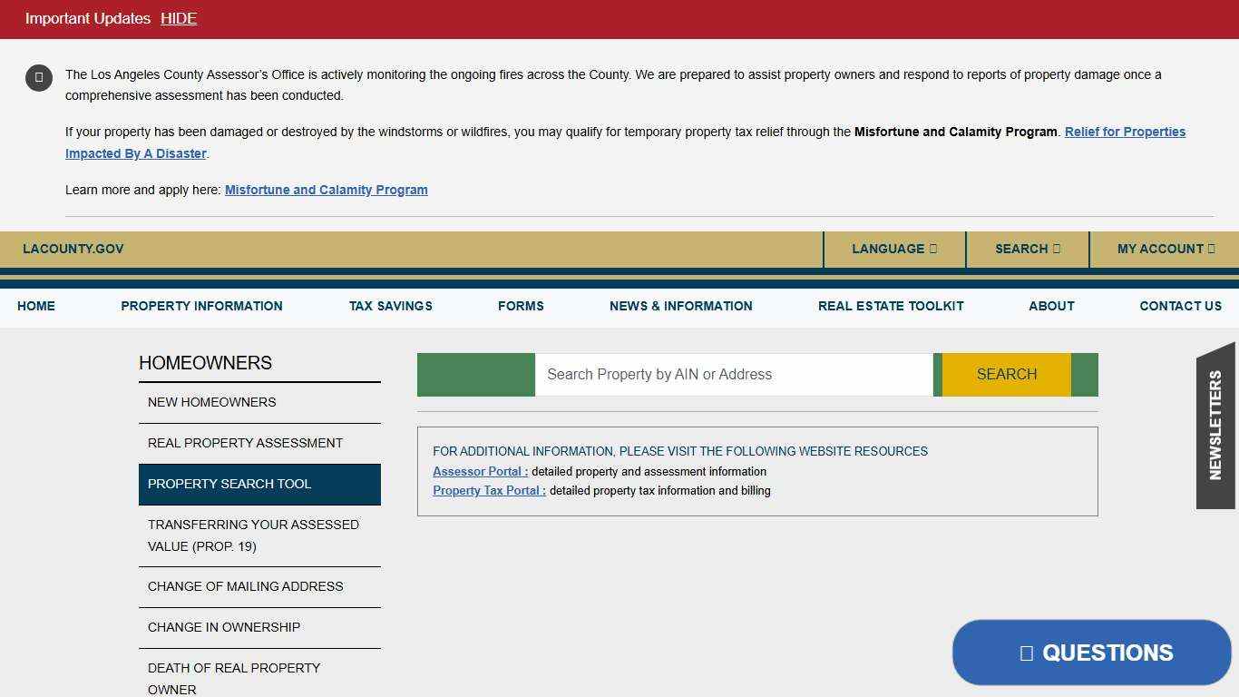 Assessor - Property Search